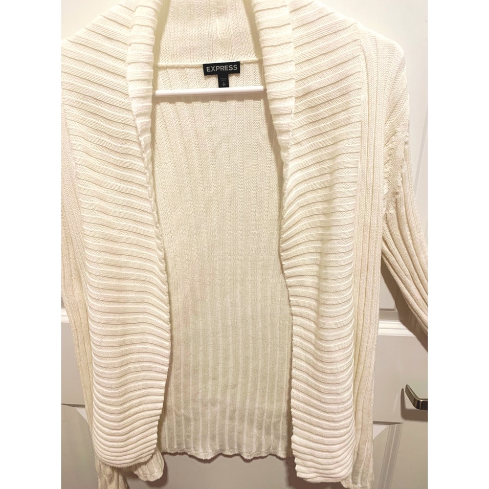 Express White Cardigan